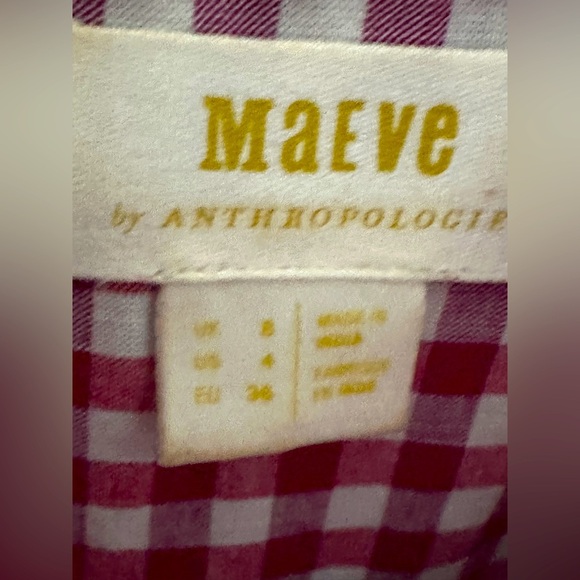 Anthropologie sequin checked shirt. Size 4. Great condition! - Picture 5 of 5